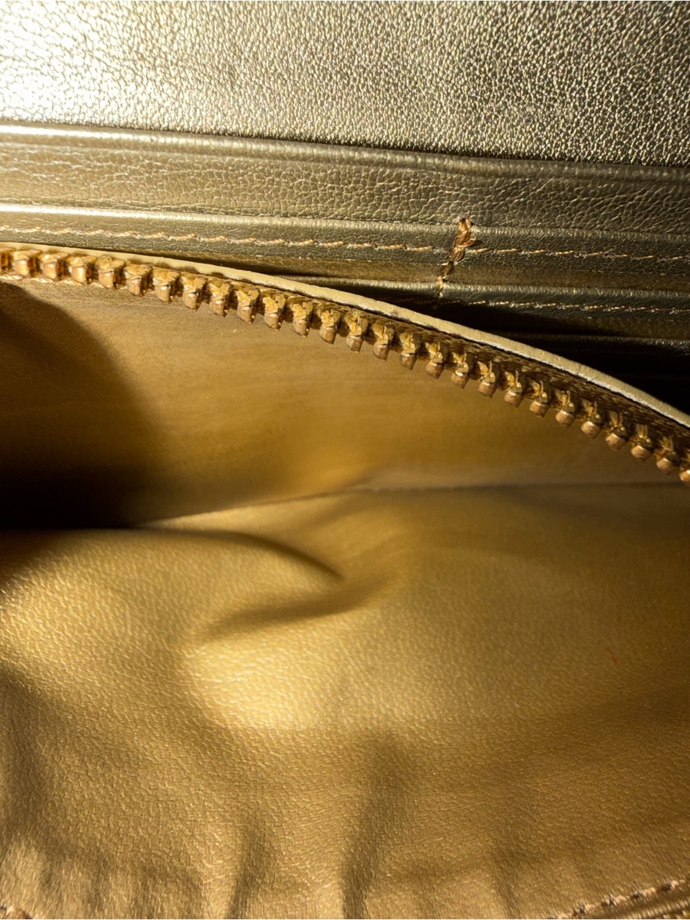 Anteprima Gold Croc-Embossed Clutch Long Wallet GUC - Picture 5 of 14
